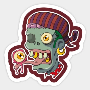 Zombie Pirate Sticker